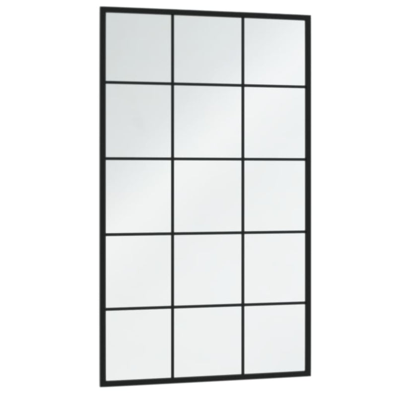 vidaXL 6 db fekete fém fali tükör 100x60 cm