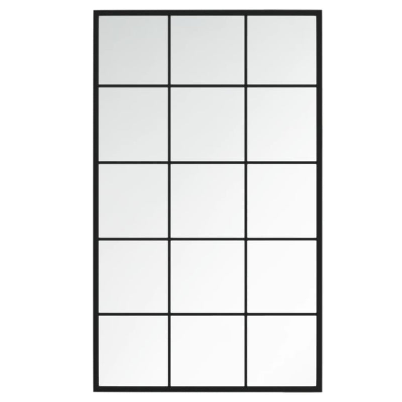 vidaXL 6 db fekete fém fali tükör 100x60 cm