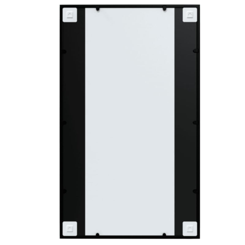vidaXL 6 db fekete fém fali tükör 100x60 cm