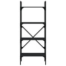 vidaXL 4 szintes fekete szerelt fa könyvespolc 56 x 31,5 x 138,5 cm