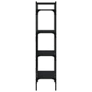 vidaXL 4 szintes fekete szerelt fa könyvespolc 56 x 31,5 x 138,5 cm
