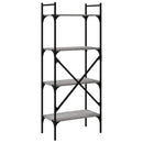vidaXL 4 szintes szürke sonoma színű fa könyvespolc 56x31,5x138,5 cm
