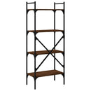 vidaXL 4 szintes barna tölgyszínű fa könyvespolc 56x31,5x138,5 cm