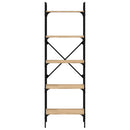 vidaXL 5 szintes sonoma tölgy színű fa könyvespolc 56 x 31,5 x 174 cm