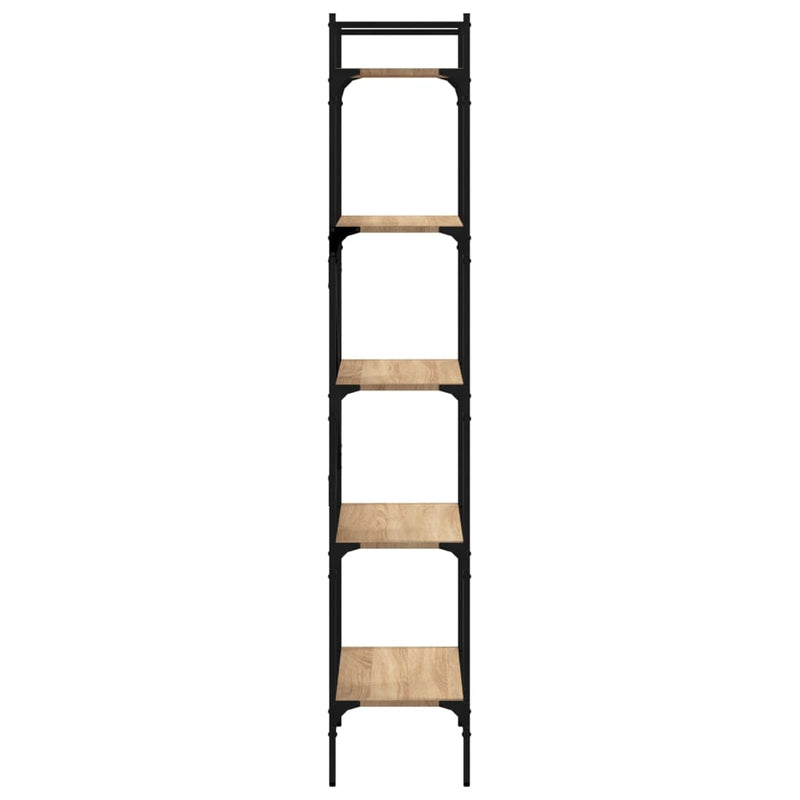 vidaXL 5 szintes sonoma tölgy színű fa könyvespolc 56 x 31,5 x 174 cm