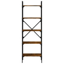 vidaXL 5 szintes füstös tölgy színű fa könyvespolc 56 x 31,5 x 174 cm