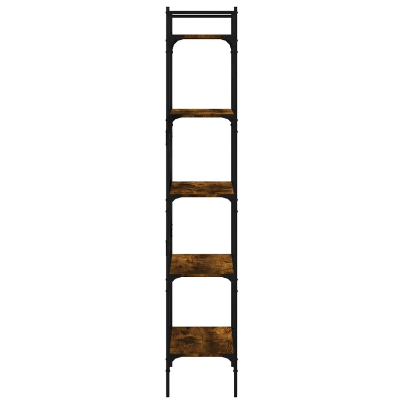 vidaXL 5 szintes füstös tölgy színű fa könyvespolc 56 x 31,5 x 174 cm