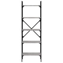 vidaXL 5 szintes szürke sonoma színű fa könyvespolc 56 x 31,5 x 174 cm