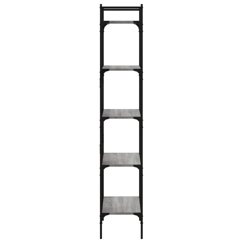 vidaXL 5 szintes szürke sonoma színű fa könyvespolc 56 x 31,5 x 174 cm