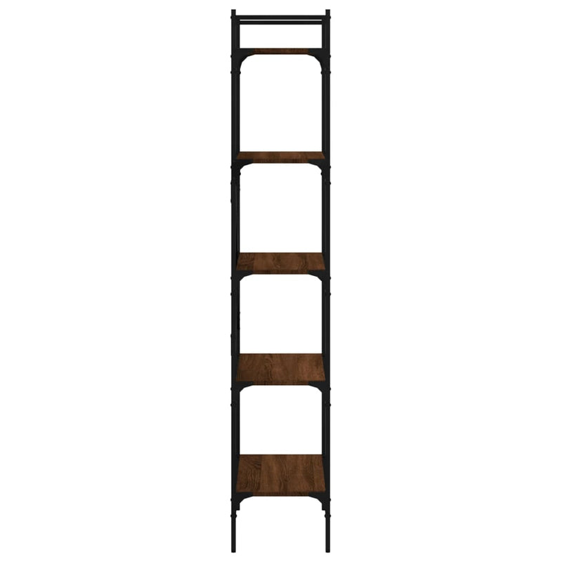 vidaXL 5 szintes barna tölgyszínű fa könyvespolc 56 x 31,5 x 174 cm