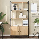 vidaXL sonoma tölgyfa ajtós könyvespolc 76,5x30x154,5 cm rétegelt fa