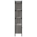 vidaXL szürke sonoma szerelt fa könyvespolc ajtókkal 76,5x30x154,5 cm