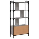 vidaXL szürke sonoma szerelt fa könyvespolc ajtókkal 76,5x30x154,5 cm