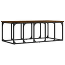vidaXL füstös tölgy színű szerelt fa dohányzóasztal 100x50x35,5 cm