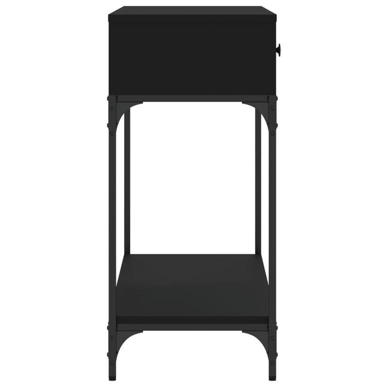 vidaXL fekete szerelt fa tálalóasztal 100 x 34,5 x 75 cm