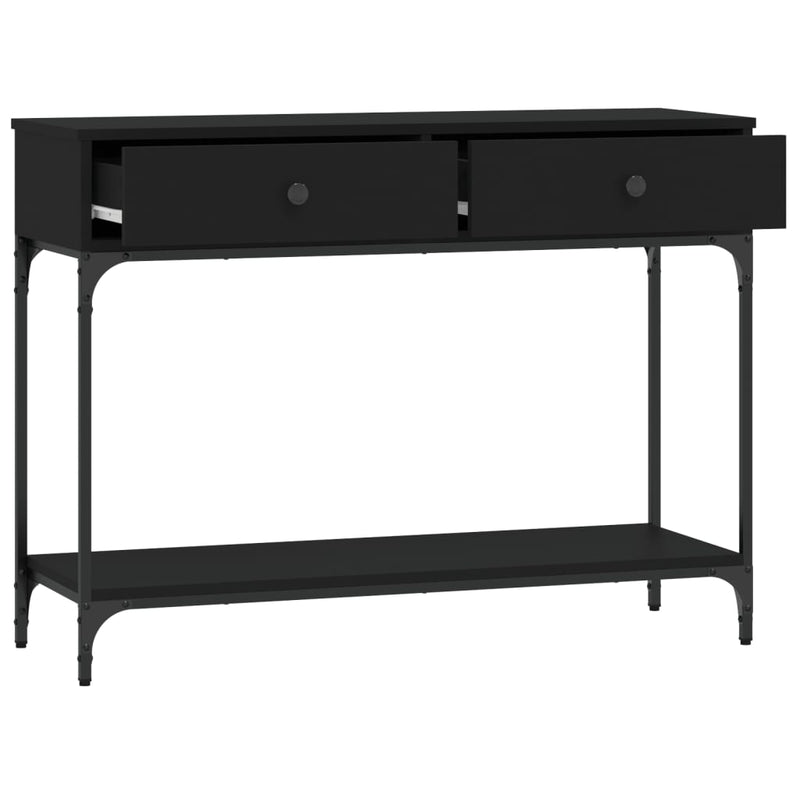 vidaXL fekete szerelt fa tálalóasztal 100 x 34,5 x 75 cm