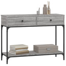 vidaXL szürke sonoma színű szerelt fa konzolasztal 100 x 34,5 x 75 cm