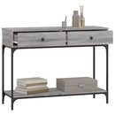 vidaXL szürke sonoma színű szerelt fa konzolasztal 100 x 34,5 x 75 cm