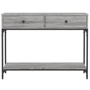 vidaXL szürke sonoma színű szerelt fa konzolasztal 100 x 34,5 x 75 cm
