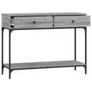 vidaXL szürke sonoma színű szerelt fa konzolasztal 100 x 34,5 x 75 cm