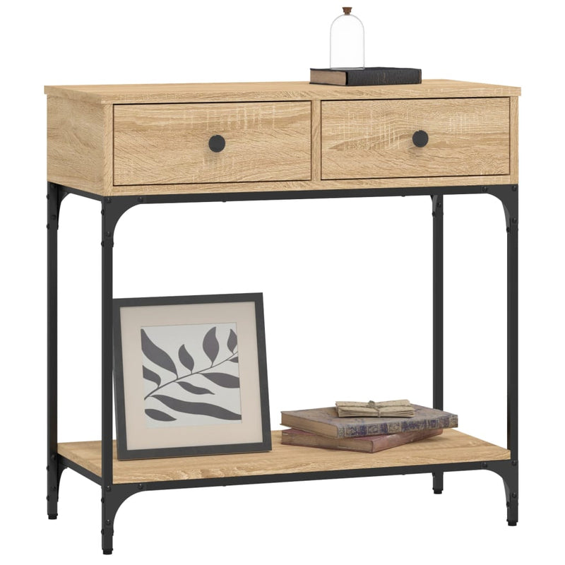 vidaXL sonoma tölgy színű szerelt fa dohányzóasztal 75 x 34,5 x 75 cm