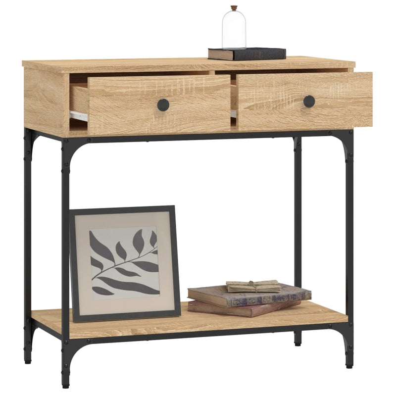 vidaXL sonoma tölgy színű szerelt fa dohányzóasztal 75 x 34,5 x 75 cm