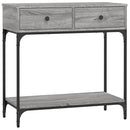 vidaXL szürke sonoma színű szerelt fa konzolasztal 75 x 34,5 x 75 cm