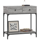 vidaXL szürke sonoma színű szerelt fa konzolasztal 75 x 34,5 x 75 cm