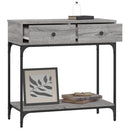 vidaXL szürke sonoma színű szerelt fa konzolasztal 75 x 34,5 x 75 cm