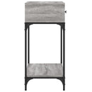 vidaXL szürke sonoma színű szerelt fa konzolasztal 75 x 34,5 x 75 cm