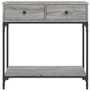 vidaXL szürke sonoma színű szerelt fa konzolasztal 75 x 34,5 x 75 cm