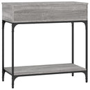 vidaXL szürke sonoma színű szerelt fa konzolasztal 75 x 34,5 x 75 cm