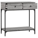 vidaXL szürke sonoma színű szerelt fa konzolasztal 75 x 34,5 x 75 cm