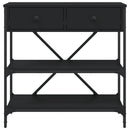 vidaXL fekete szerelt fa tálalóasztal 75 x 34,5 x 75 cm