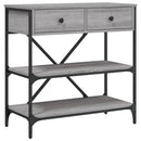 vidaXL szürke sonoma színű szerelt fa konzolasztal 75 x 34,5 x 75 cm
