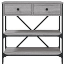 vidaXL szürke sonoma színű szerelt fa konzolasztal 75 x 34,5 x 75 cm