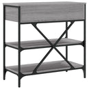 vidaXL szürke sonoma színű szerelt fa konzolasztal 75 x 34,5 x 75 cm