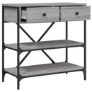 vidaXL szürke sonoma színű szerelt fa konzolasztal 75 x 34,5 x 75 cm