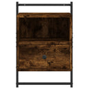 vidaXL 2 db füstös tölgy szerelt fa fali éjjeliszekrény 40x30x61 cm