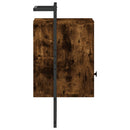 vidaXL 2 db füstös tölgy szerelt fa fali éjjeliszekrény 40x30x61 cm