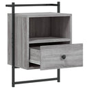 vidaXL 2 db szürke sonoma szerelt fa fali éjjeliszekrény 40x30x61 cm