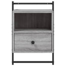 vidaXL 2 db szürke sonoma szerelt fa fali éjjeliszekrény 40x30x61 cm