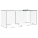 vidaXL antracit színű, horganyzott acél csirkeketrec tetővel 203 x 98 x 90 cm