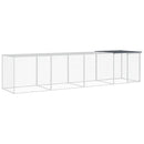 vidaXL antracitszürke horganyzott acél tyúkketrec tetővel 403x98x90 cm