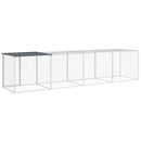 vidaXL antracitszürke horganyzott acél tyúkketrec tetővel 403x98x90 cm