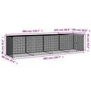 vidaXL antracitszürke horganyzott acél tyúkketrec tetővel 403x98x90 cm