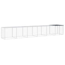 vidaXL antracitszürke horganyzott acél tyúkketrec tetővel 603x98x90 cm