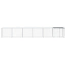 vidaXL antracitszürke horganyzott acél tyúkketrec tetővel 603x98x90 cm
