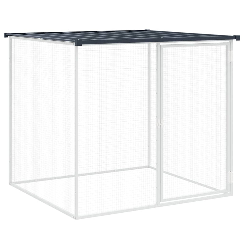 vidaXL antracitszürke horganyzott acél tyúkketrec tetővel 603x98x90 cm
