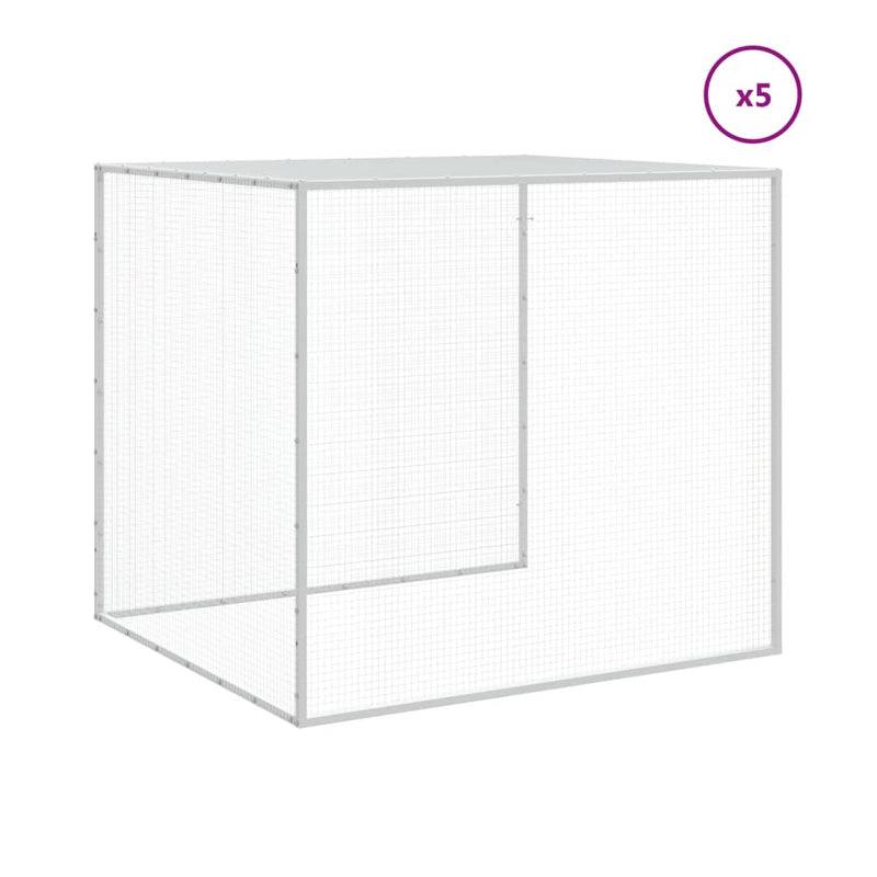 vidaXL antracitszürke horganyzott acél tyúkketrec tetővel 603x98x90 cm